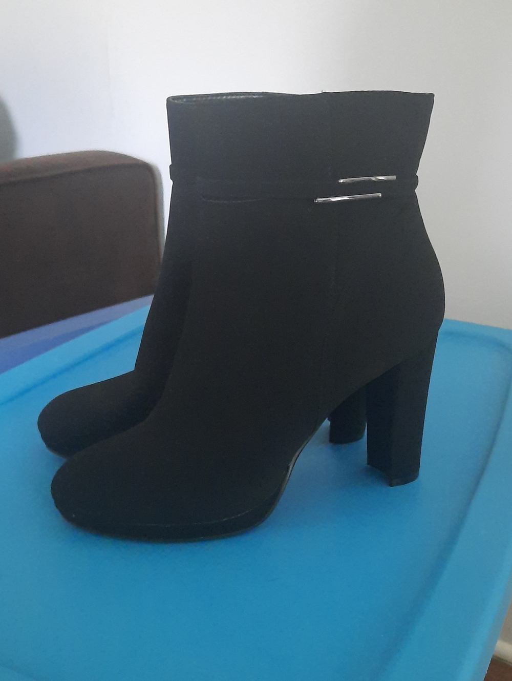 Impo Black Suede Block Heel